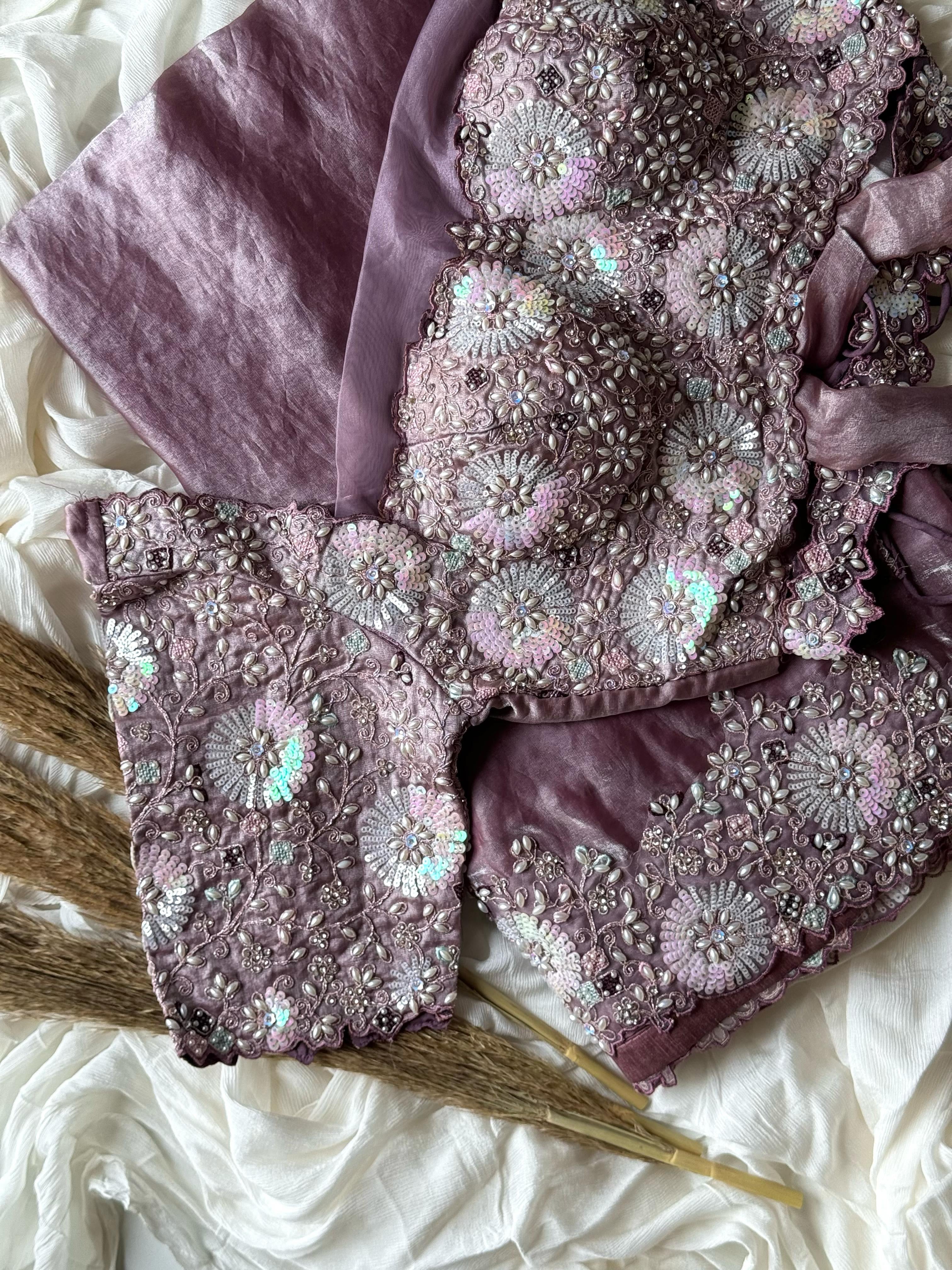 Lilac Princess Saree (Pre-Draped)