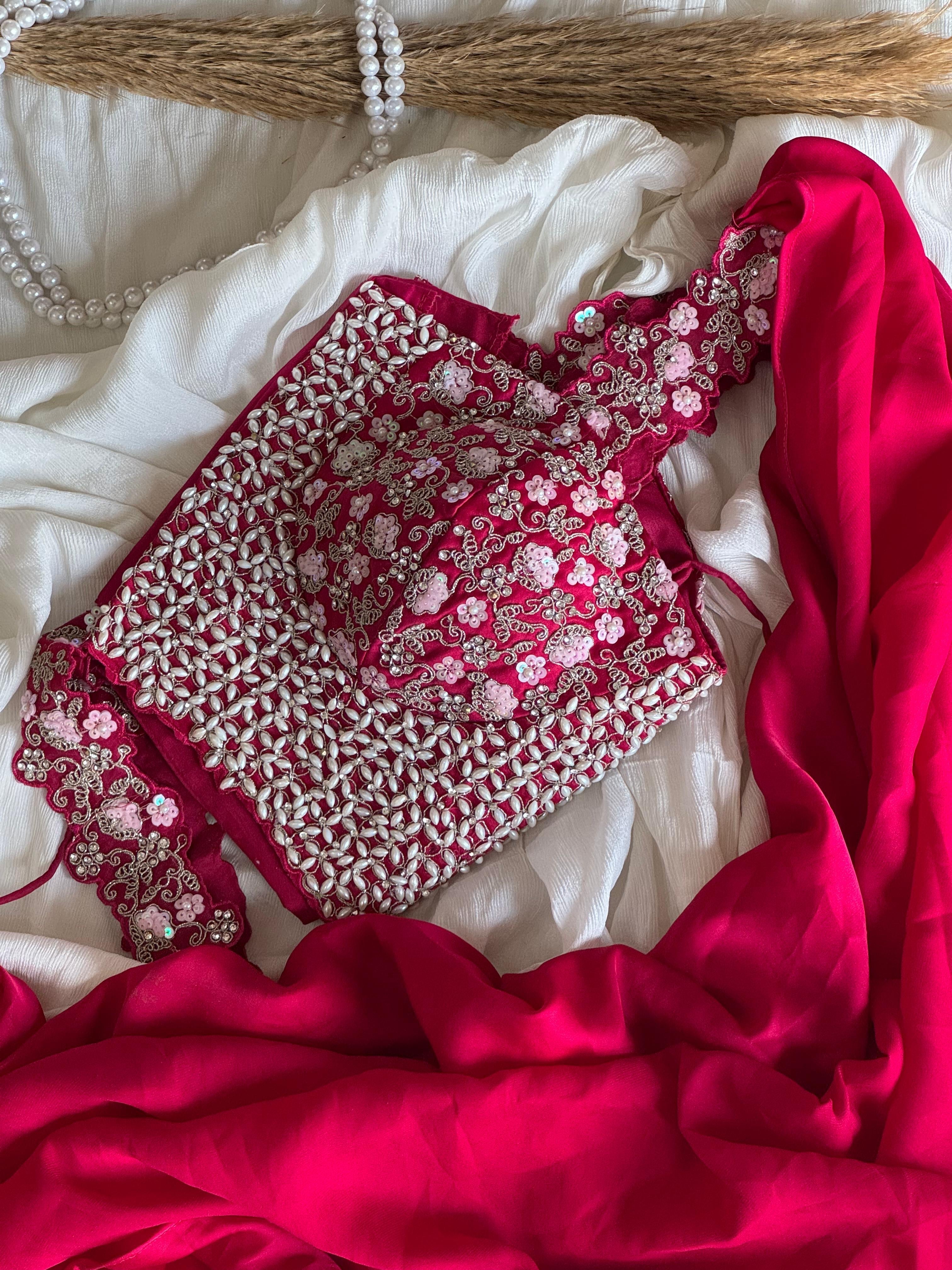 Pankhuri Ivory Embellished Saree