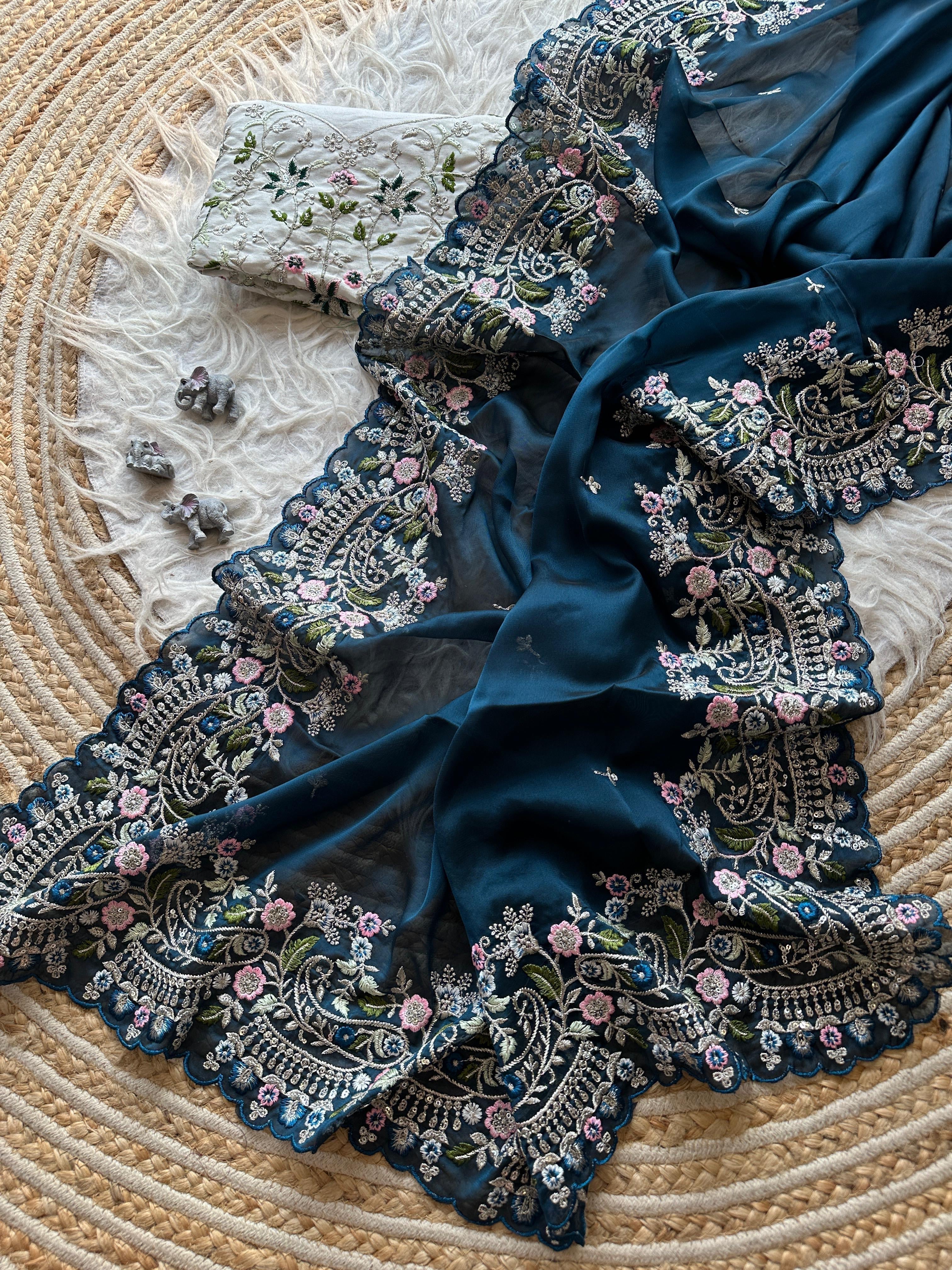 Reba Embroidered Saree