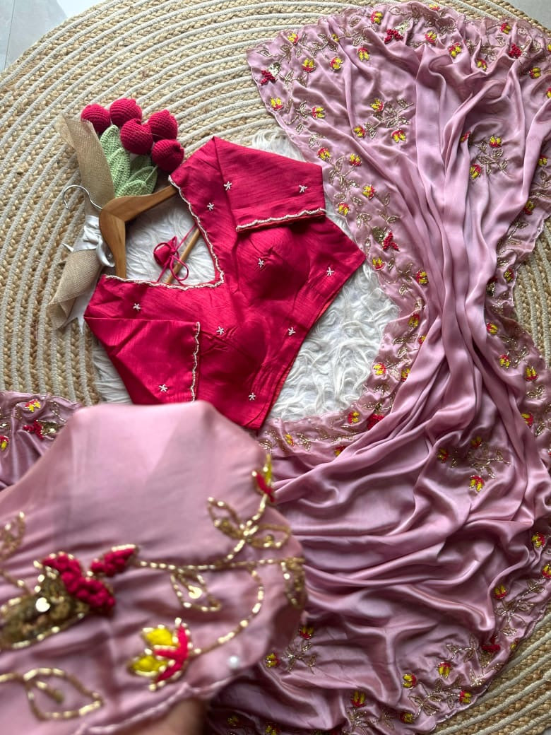 Precious Pink Saree