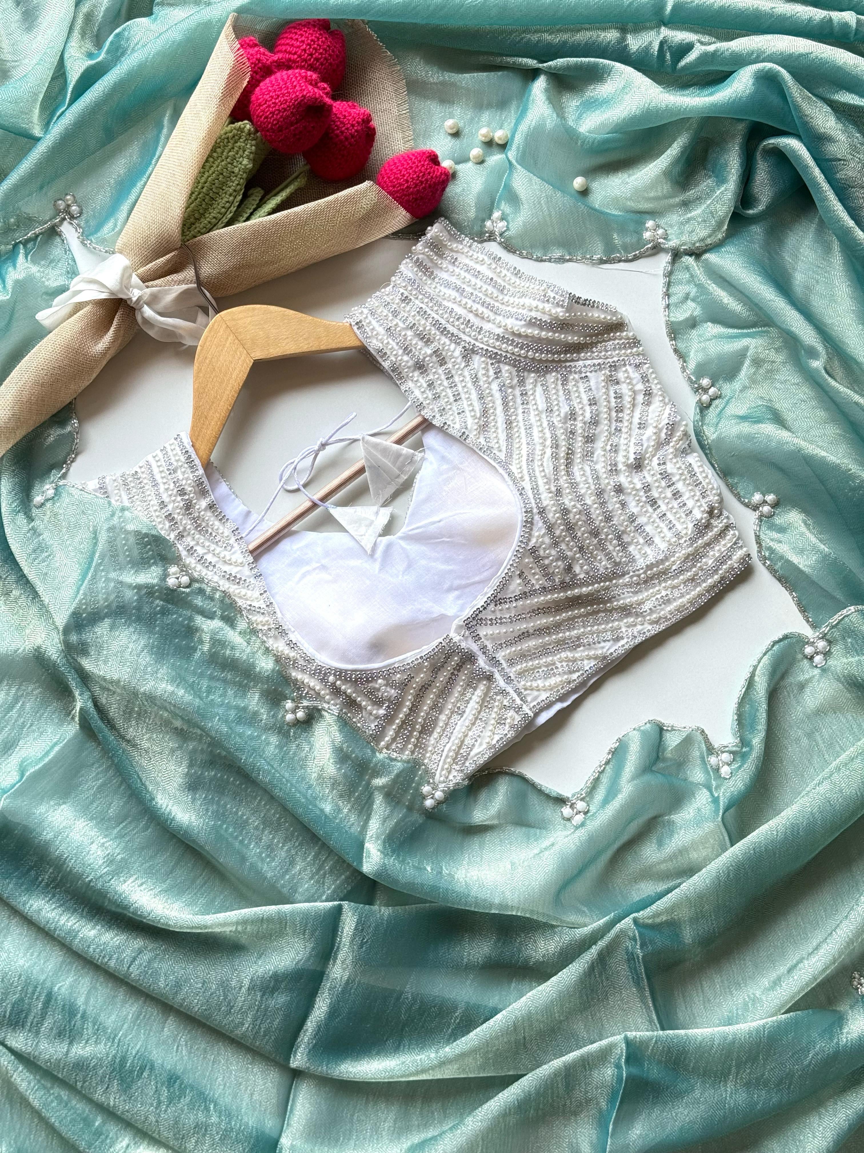 Stars on Sky Rose Saree