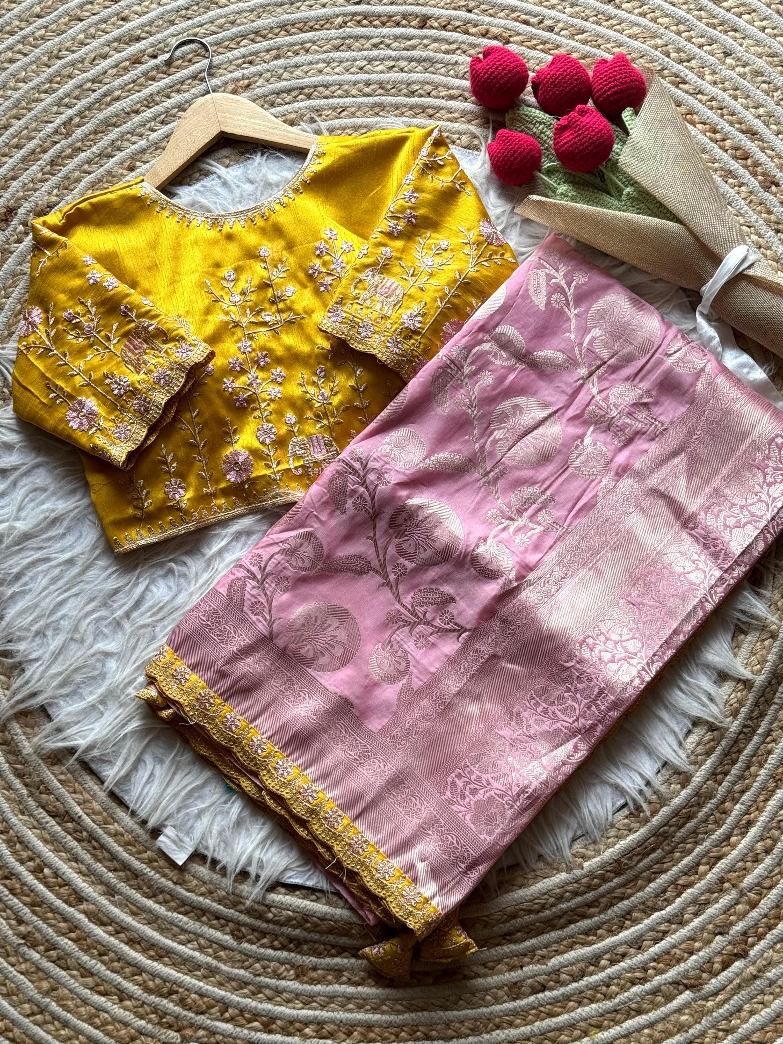 Antara Pattu Silk Saree (pink)
