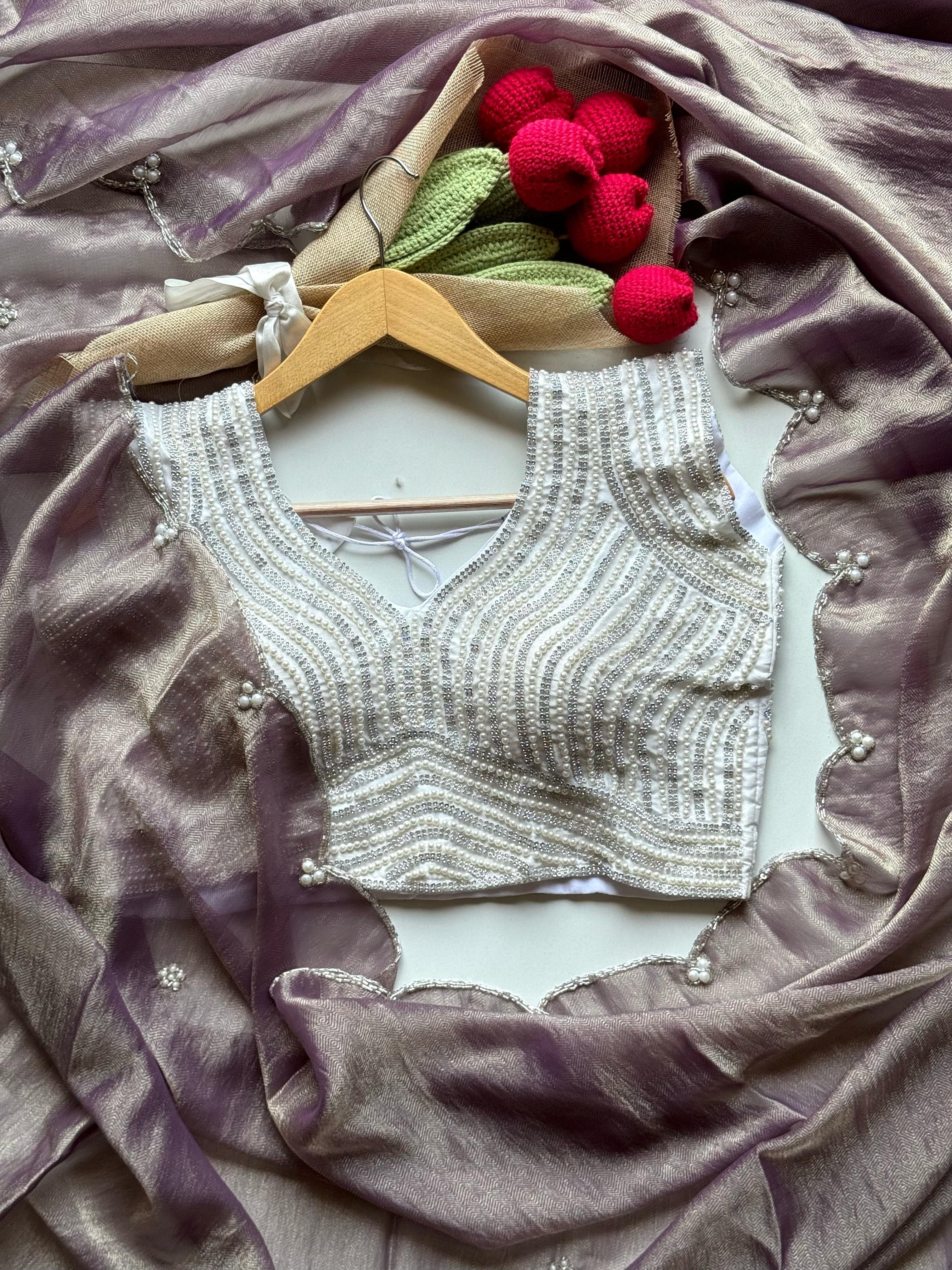 Stars on Purple Saree