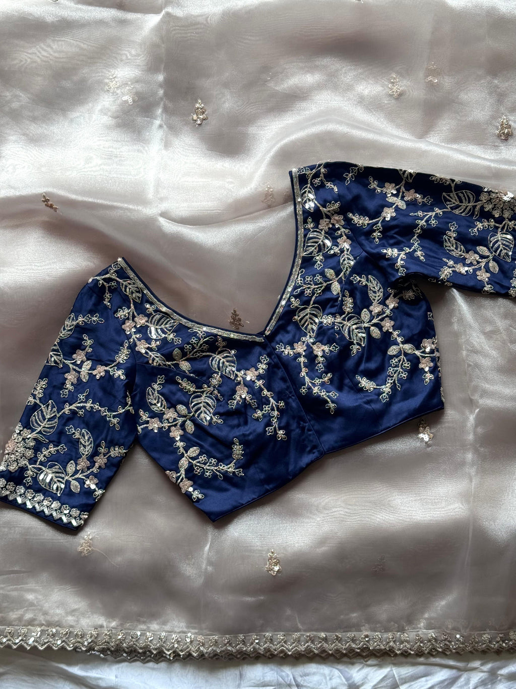 Moon Flower Embellished Saree