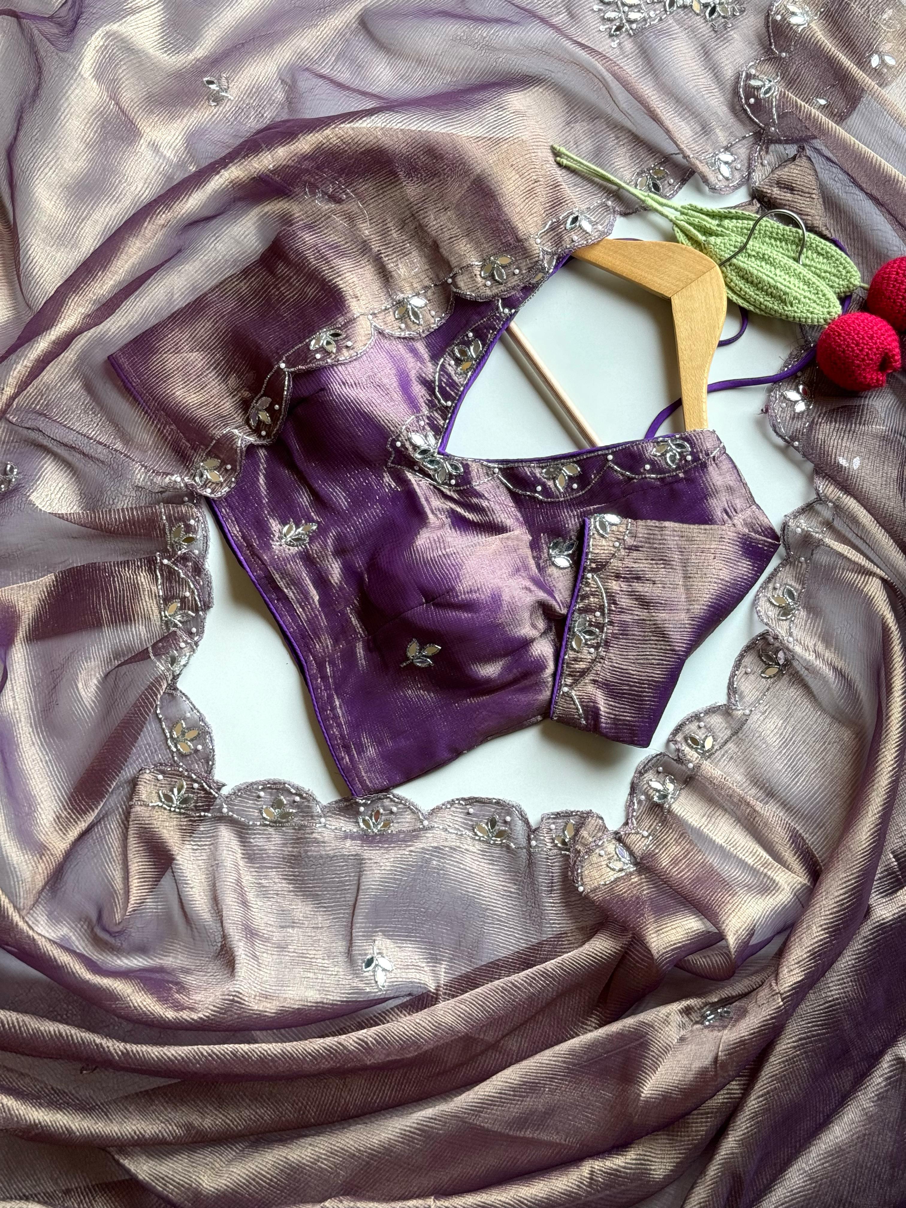 The Regalia Purple Saree