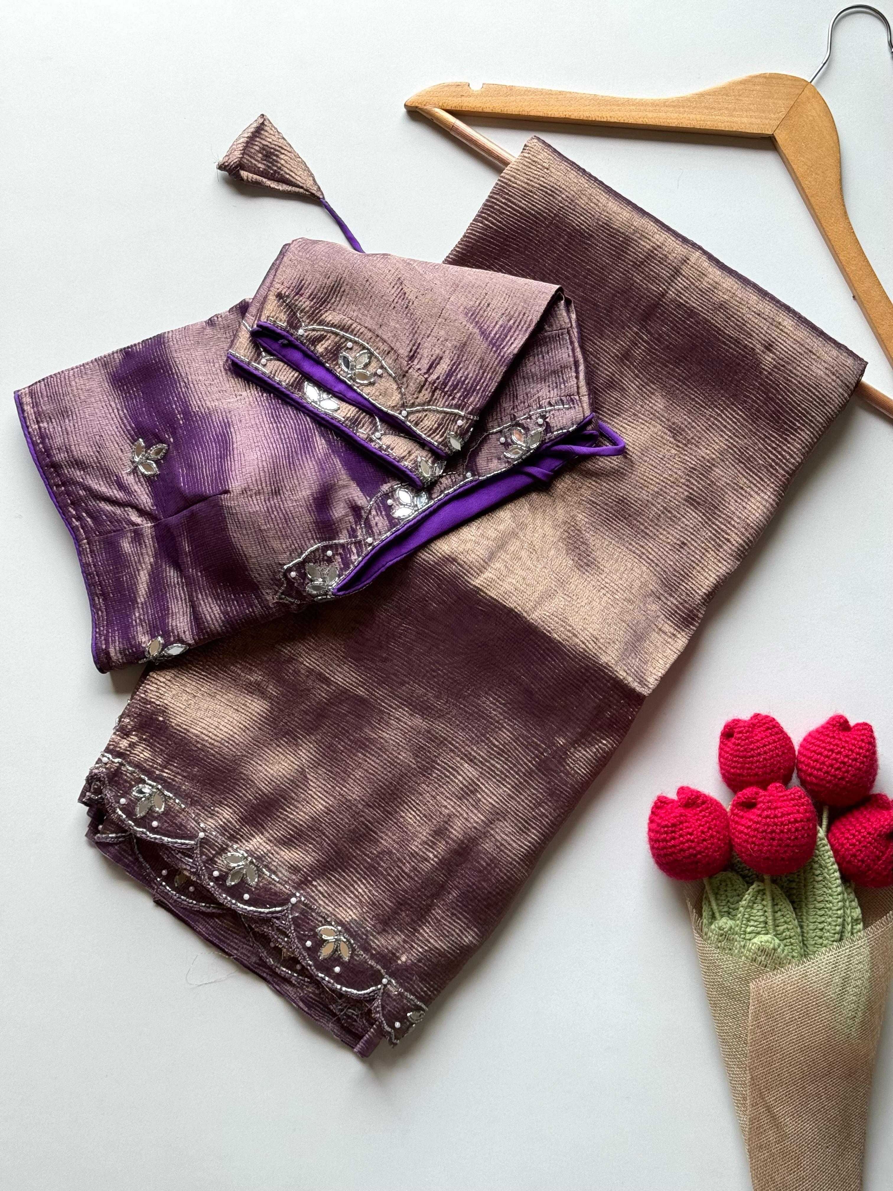 The Regalia Purple Saree